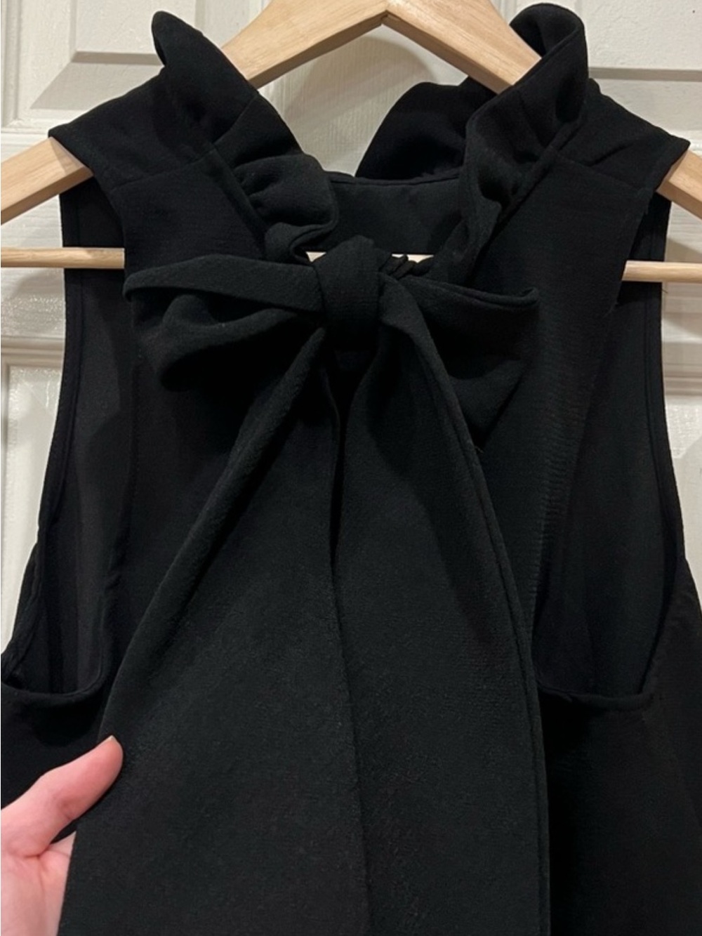 Tuckernuck Pomander Place Blythe Ruffle Swing Black Dress NWOT Size Large - Picture 6 of 8